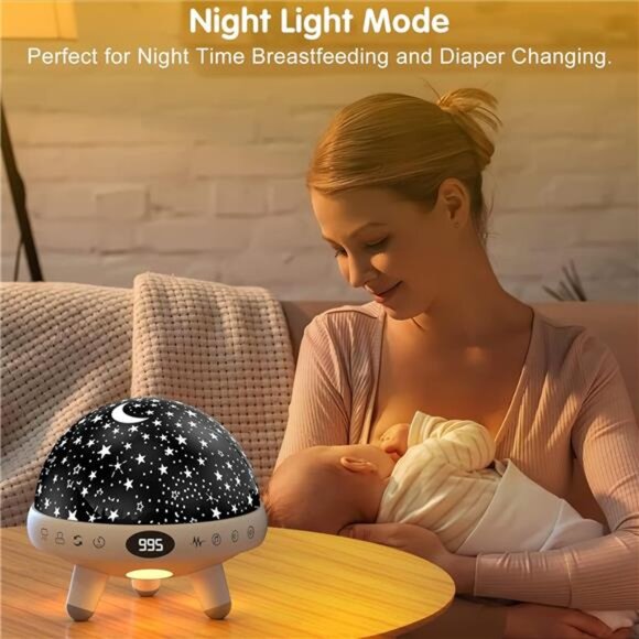 Kids Sound Machine with Night Light Projector,29 Soothing Sounds Baby - Picture 11 of 14